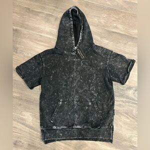 Little Bipsy Black Acid Wash Hoodie